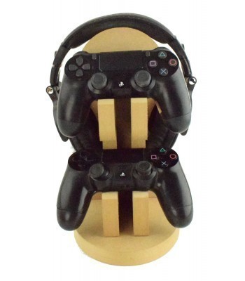 18mm Freestanding MDF Gaming Headset & Playstation or X Box Controller Double Holder Stand